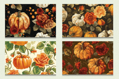 Fall Pumpkin Roses Cutting Boards sublimation Design Product Image 2