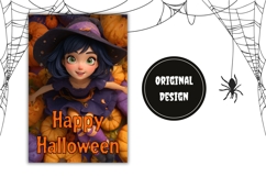 3D Halloween Witch Garden Flag, Happy Halloween Welcome Flag Product Image 2