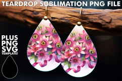 Stylish Teardrop Earrings Art, Flowers Product Image 1
