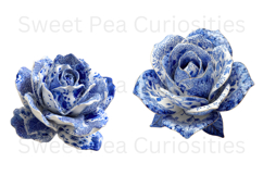 Blue Toile, Ephemera, PNG, Clipart, Junk Journal, flowers Product Image 2