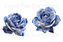 Blue Toile, Ephemera, PNG, Clipart, Junk Journal, flowers Product Image 2