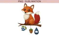 Fox PNG | Cute Woodland Fox Clipart | Fall Forest Animal Product Image 2