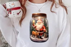 Christmas in Jar Watercolor Clipart , Christmas PNG Product Image 3