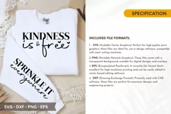 Kindness is Free SVG - Motivational Sleeve T shirt Design Product Image 2
