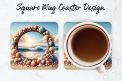 Beach Mug coaster | Coaster | Sublimation Design Product Image 1