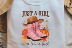 Just a girl who loves fall Sublimation PNG Product Image 2