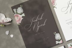 beautiful wedding card invitation set with roses flower Product Image 2