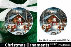 Christmas Ornaments PNG Round Sign PNG, Christmas Round Sign Product Image 1