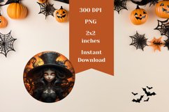Halloween Earring Design, Halloween Witch 3D Sublimation PNG Product Image 2
