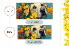 Labrador Mug Design, Labrador Dog Mug, Flowers Mug Wrap Product Image 2