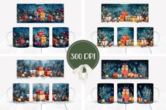 Christmas Presents Mug Design, Winter Mug Template Product Image 2