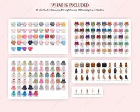 Shabby Chic Woman CLipart, Fashion Product Image 2