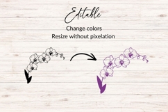 Flowering Orchid Stem SVG Product Image 2