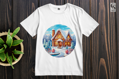 Gingerbread Candy House Clipart Sublimation PNG Product Image 2