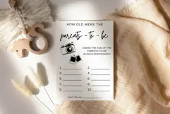 Baby Shower Game How Old Were The Parents-To-Be Template Product Image 2