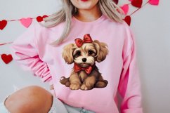 Cute Valentine Dog Clipart, Valentines Day Dog Clipart Product Image 2