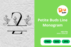 Petite Buds Line Monogram Product Image 1