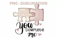 You Complete Me Png | Valentine Hearts | Digital File Product Image 3