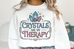 Crystals are my therapy Svg | Halloween Svg | Shirt Svg Product Image 1