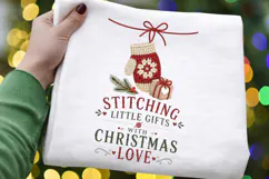 Stitching Little Gifts With Christmas Love PNG Sublimation Product Image 4