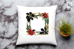 Floral Square Frame Clipart Sublimation PNG Product Image 3
