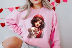 Cute Valentine Dog Clipart, Valentines Day Dog Clipart Product Image 2