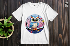 Cute Winter Owl Clipart Sublimation PNG Product Image 2