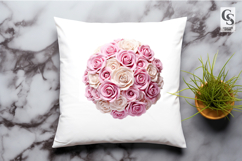 Pink Rose Flower Clipart Sublimation PNG Product Image 3