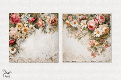 Vintage flowers digital paper Product Image 2