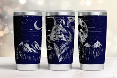 20oz Tumbler laser svg Wolf wrap | Engraved tumbler svg Product Image 1