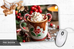Cozy Hot Chocolate Christmas Mug Mouse Pad PNG Design Product Image 1