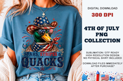 Stars, Stripes &amp; Quacks PNG | Patriotic Duck DTF Product Image 3