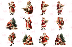 Retro Santa Clipart 33 Png Bundle Product Image 4