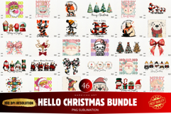 Hello Christmas Png Huge Bundle, Christmas Sublimation Product Image 1