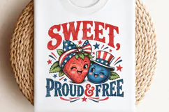 Berry Proud Patriotic Cherry PNG, Vintage Fourth of July Fru Product Image 2