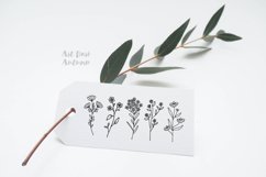 Wildflower svg, floral svg, leaf and stem cut files Product Image 2
