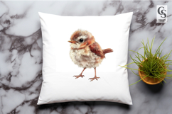 Watercolor Baby Bird Clipart Sublimation PNG Product Image 3