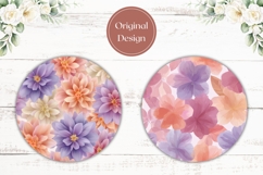 Cartoon Flowers Car Coasters, Summer Round Coaster Designs Product Image 2