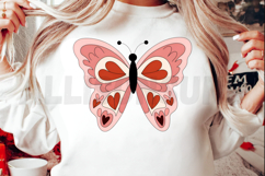 Retro Butterfly With Hearts Vector Illustration For Product Image 2