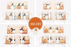 Cartoon Halloween Ghosts Mug Designs, Halloween Mug Print Product Image 2