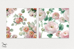 Watercolor floral digital paper, seamless pattern Product Image 2