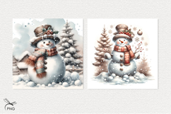 Snowman digital paper, background clipart Product Image 2