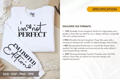 I'm Not Perfect SVG - Motivational Sleeve T shirt Design Product Image 2
