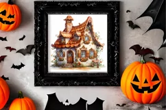 Watercolor Gingerbread House Clipart, watercolor Clipart Product Image 2