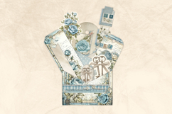 Blue Roses &amp; Lace 29 Printable Junk Journal Loaded Tags Product Image 2