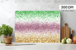 Green Gold and Pink Glitter Cutting Board PNG Sublimation De Product Image 1