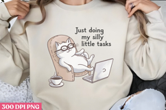 Just doing my silly little tasks PNG, Funny Animal Sublimati Product Image 1