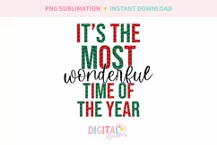 It's The Most Wonderful Time of the Year Christmas Sub PNG Product Image 2