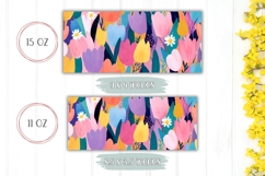 Cartoon Tulips Mug Wrap, Spring Mug, Flowers Mug Product Image 2