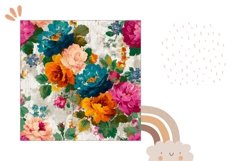 Pillow Case, Flowers Pillow Sublimation Design Product Image 2
